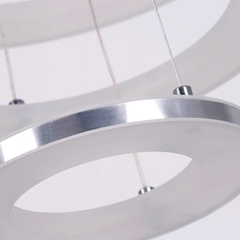 Moderne Pendelleuchte Acryl 3 Ringe Lampe 40+30+20cm