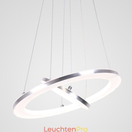 Moderne Pendelleuchte Acryl 2 Ringe Lampe 40+20cm Moderne Pendelleuchte Acryl 2 Ringe Lampe 40+20cm