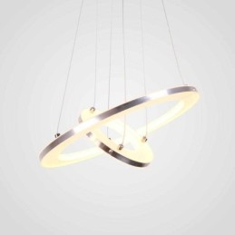 Moderne Pendelleuchte Acryl 2 Ringe Lampe 40+20cm