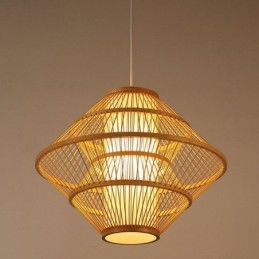 Bambus-Pendelleuchte im Gyroskop-Design