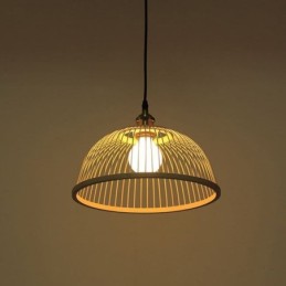 Moderne einfache nach unten Pendelleuchte spezielle Bambus Pendelleuchte Nachttischbeleuchtung