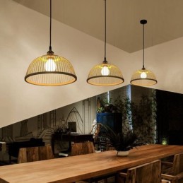 Moderne einfache nach unten Pendelleuchte spezielle Bambus Pendelleuchte Nachttischbeleuchtung