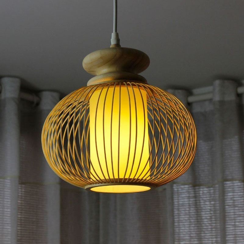 Nordische exquisite Bambus-Pendelleuchte
