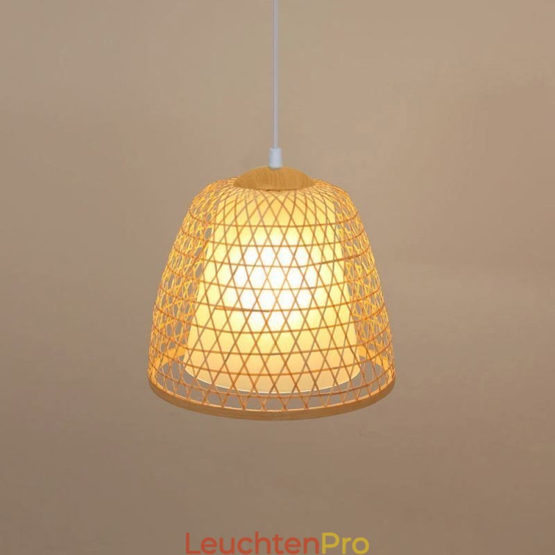 Visual Comfort Dome Bambus-Pendelleuchte