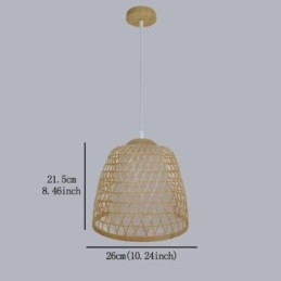 Visual Comfort Dome Bambus-Pendelleuchte