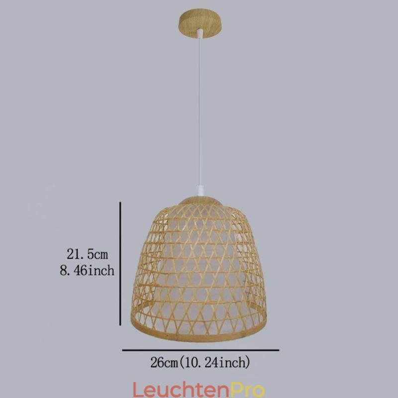 Visual Comfort Dome Bambus-Pendelleuchte