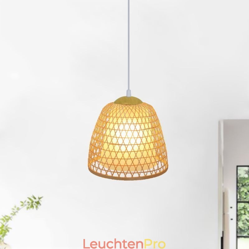 Visual Comfort Dome Bambus-Pendelleuchte