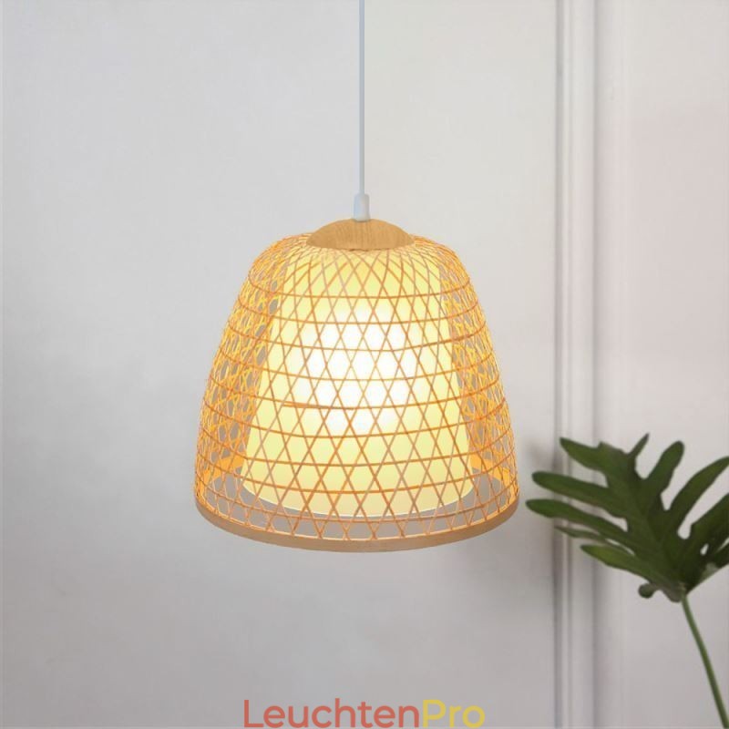 Visual Comfort Dome Bambus-Pendelleuchte
