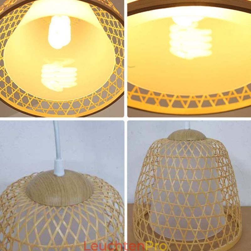 Visual Comfort Dome Bambus-Pendelleuchte