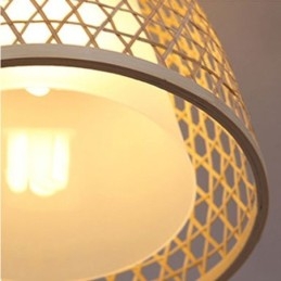 Visual Comfort Dome Bambus-Pendelleuchte