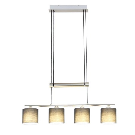 Moderne 4-flammige Pendelleuchte mit Stoffschirm, höhenverstellbar Moderne 4-flammige Pendelleuchte mit Stoffschirm, höhenverstellbar