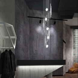 Cluster Pendelleuchte Moderne Große Anhänger Kristall Kronleuchter Duplex Treppe
