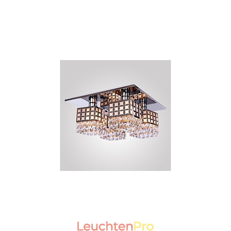 Kronleuchter Modern Kristall Edelstahl Wohnzimmer 4 Lichter