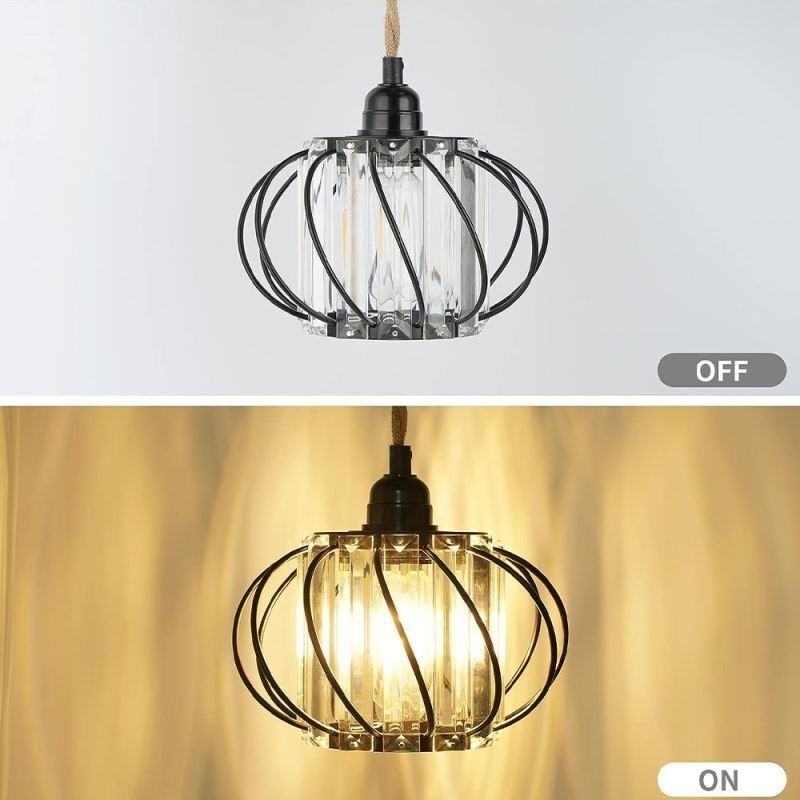 Retro Country Deckenleuchte Hanfseil Eisen Nachttisch Pendelleuchte mit Stecker