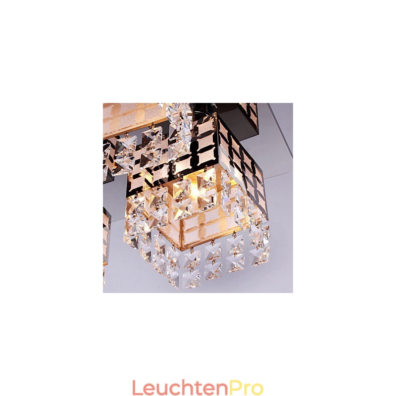 Kronleuchter Modern Kristall Edelstahl Wohnzimmer 4 Lichter