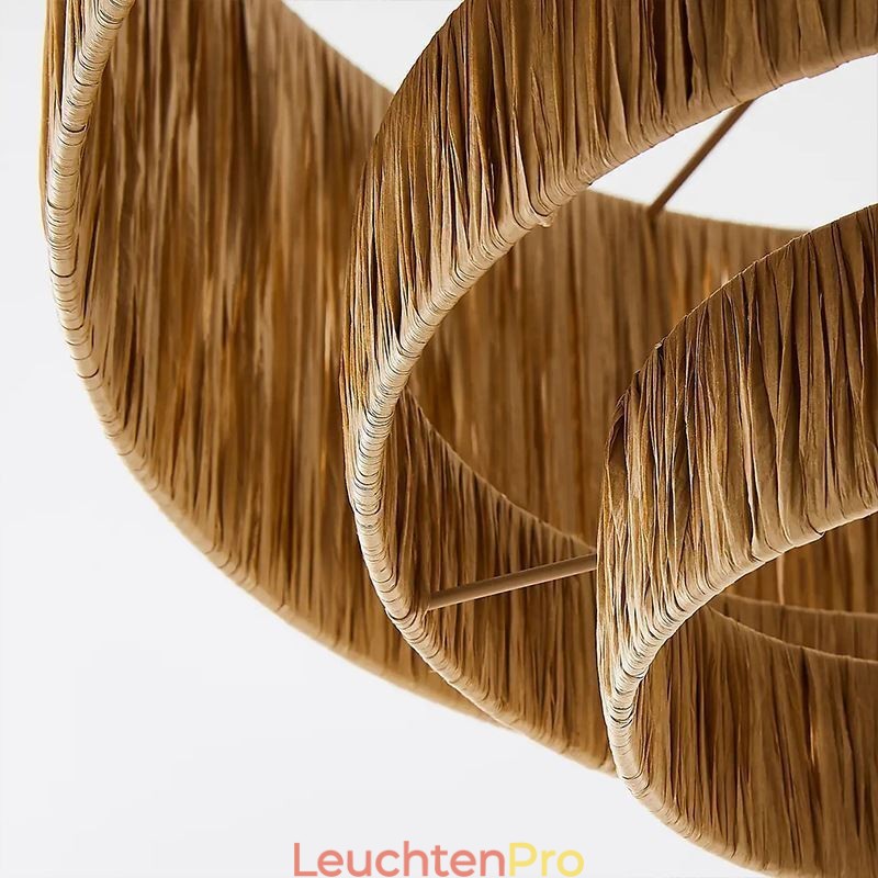 Country Retro Pendelleuchte Mehrschichtiges Papierseil Lampenschirm Deckenleuchte