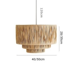 Country Retro Pendelleuchte Mehrschichtiges Papierseil Lampenschirm Deckenleuchte