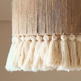 Retro Pendelleuchte Böhmischer Stil Hanfseil Quaste Deckenleuchte