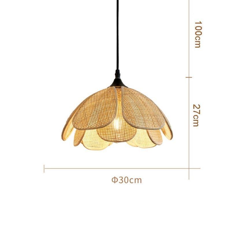 Rattan Pendelleuchte Retro Rattan Deckenleuchte