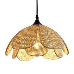 Rattan Pendelleuchte Retro Rattan Deckenleuchte