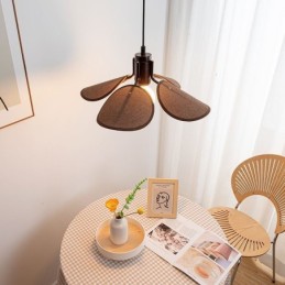 Nordische Pendelleuchte Wabi Sabi Stil Stoff Lampenschirm Dekorative Deckenleuchte