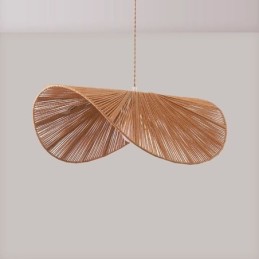 Retro Pendelleuchte Kreative Wabi Sabi Strohhut Hanfseil Deckenleuchte