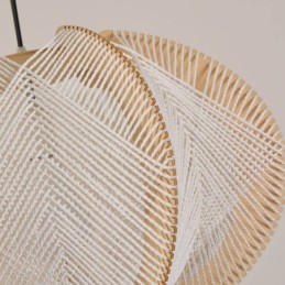 Nordische Pendelleuchte, Retro-Wabi-Sabi-Stil, handgefertigte Deckenleuchte aus Massivholz