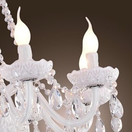 Kronleuchter Weiß Kristall Modern Living 8 Lichter