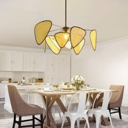 Pendelleuchte Natürliche einfache handgewebte Deckenlampe