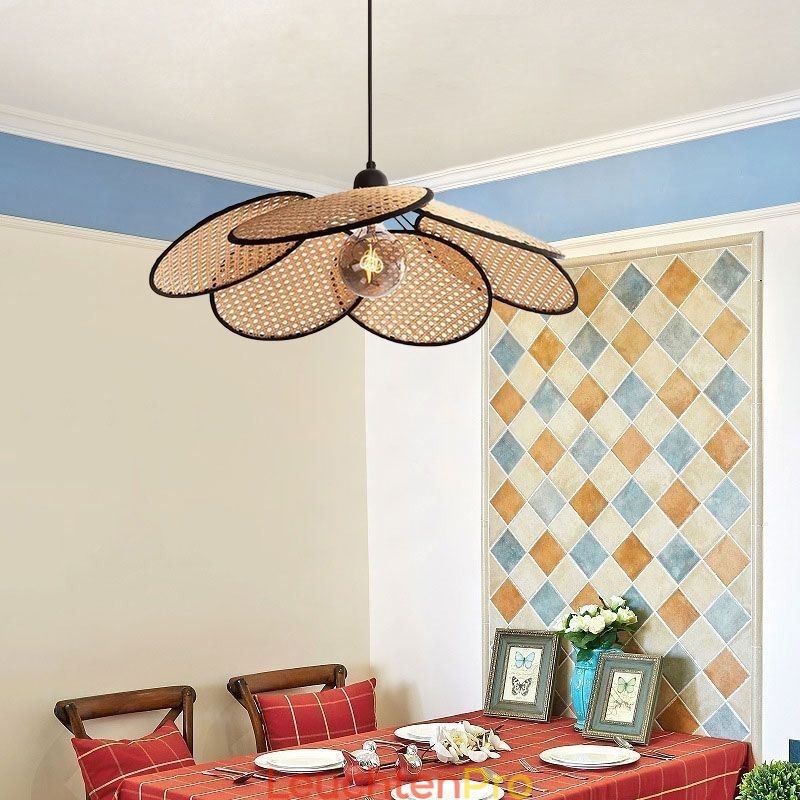 Pendelleuchte Natürliche einfache handgewebte Lampe