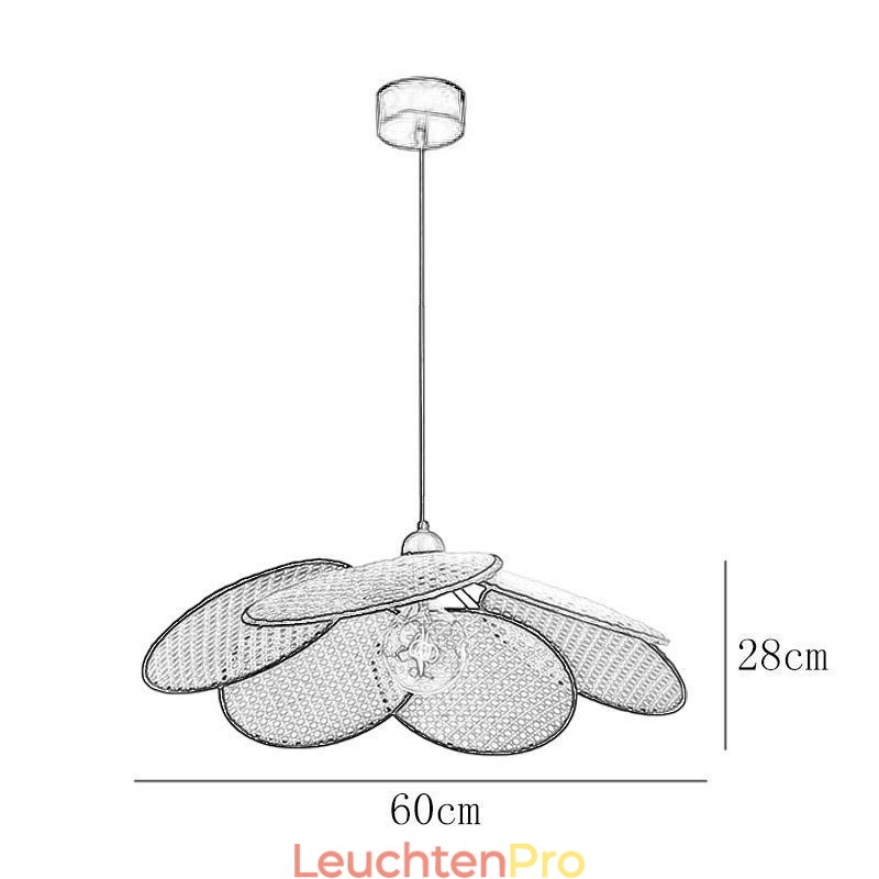 Pendelleuchte Natürliche einfache handgewebte Lampe