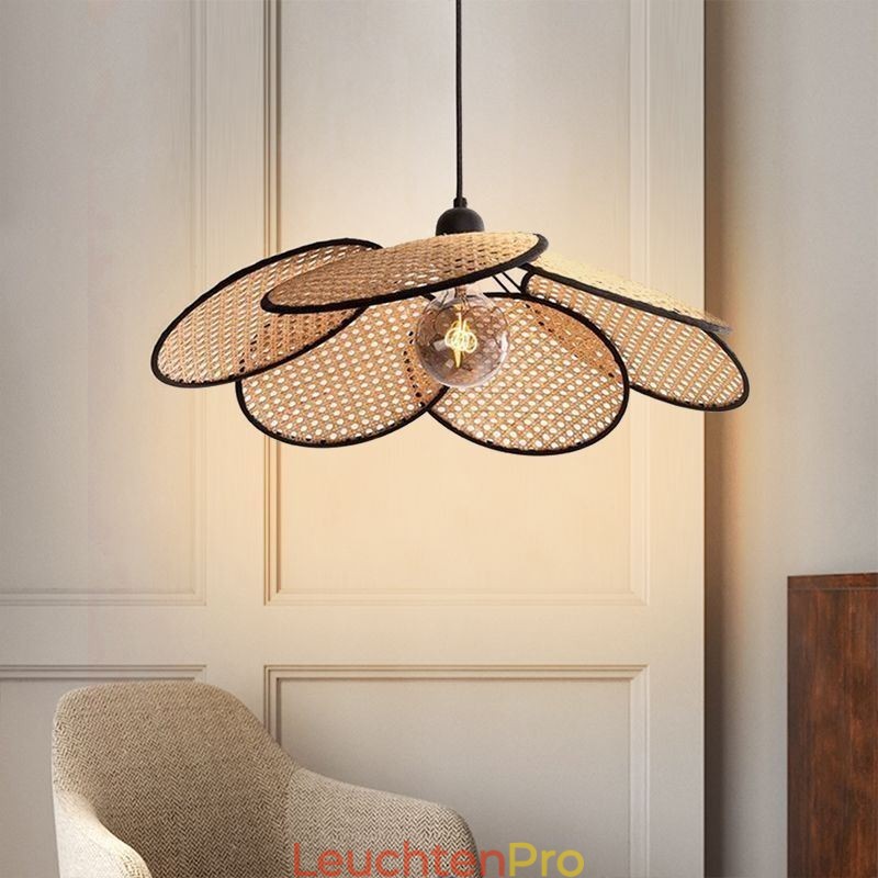 Pendelleuchte Natürliche einfache handgewebte Lampe