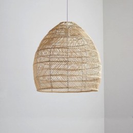 Handgewebte Pendelleuchte Rattan Hängeleuchte Bauernhaus