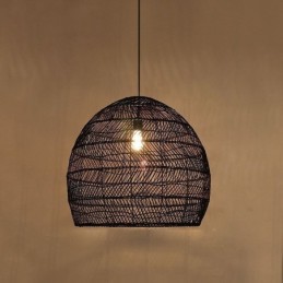 Handgewebte Pendelleuchte Rattan Hängeleuchte Bauernhaus