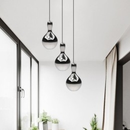 Kreative Pendelleuchte Moderne einfache galvanisierte Glas kleine Deckenleuchte