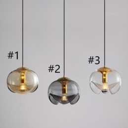 Staubblatt Glas Pendelleuchte Moderne minimalistische Schmiedeeisen Deckenleuchte