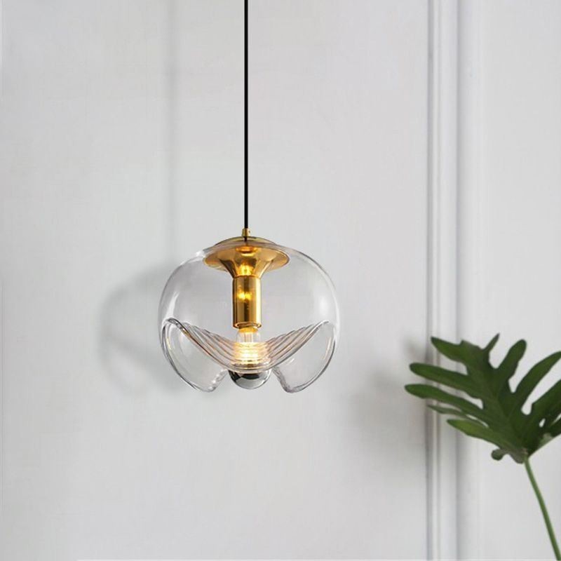 Staubblatt Glas Pendelleuchte Moderne minimalistische Schmiedeeisen Deckenleuchte