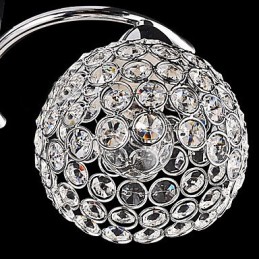 Moderne zeitgenössische Kristall galvanisierte Metall Pendelleuchte Unterputz