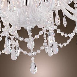 Kronleuchter Weiß Kristall Modern Living 8 Lichter