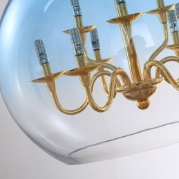 Glas Pendelleuchte Moderne Minimalistische Schmiedeeisen Deckenleuchte 9 Lichter