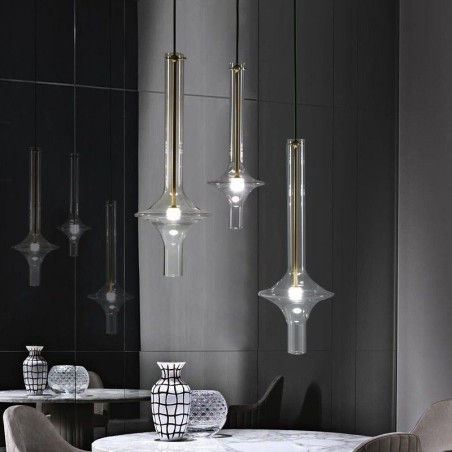 Glasröhre Pendelleuchte Moderne minimalistische Schmiedeeisen Deckenleuchte Glasröhre Pendelleuchte Moderne minimalistische Schmiedeeisen Deckenleuchte