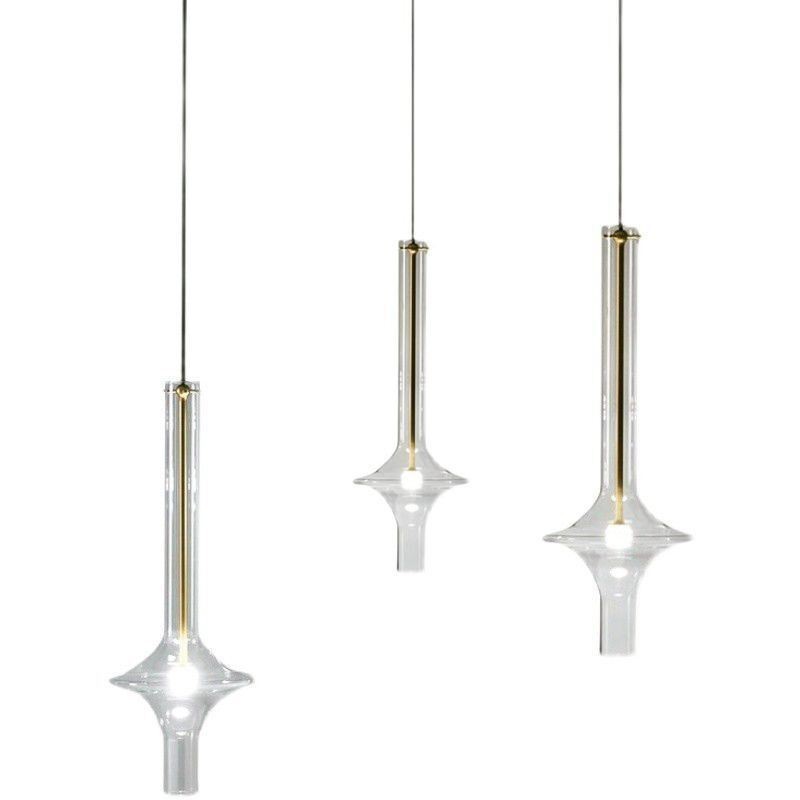 Glasröhre Pendelleuchte Moderne minimalistische Schmiedeeisen Deckenleuchte