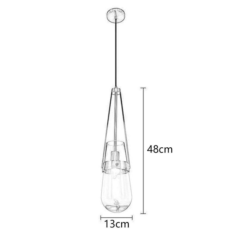 Wassertropfen Glas Pendelleuchte Moderne minimalistische Schmiedeeisen kleine Deckenleuchte
