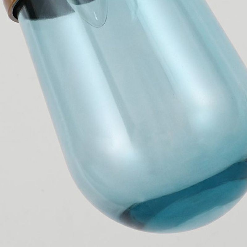 Wassertropfen Glas Pendelleuchte Moderne minimalistische Schmiedeeisen kleine Deckenleuchte