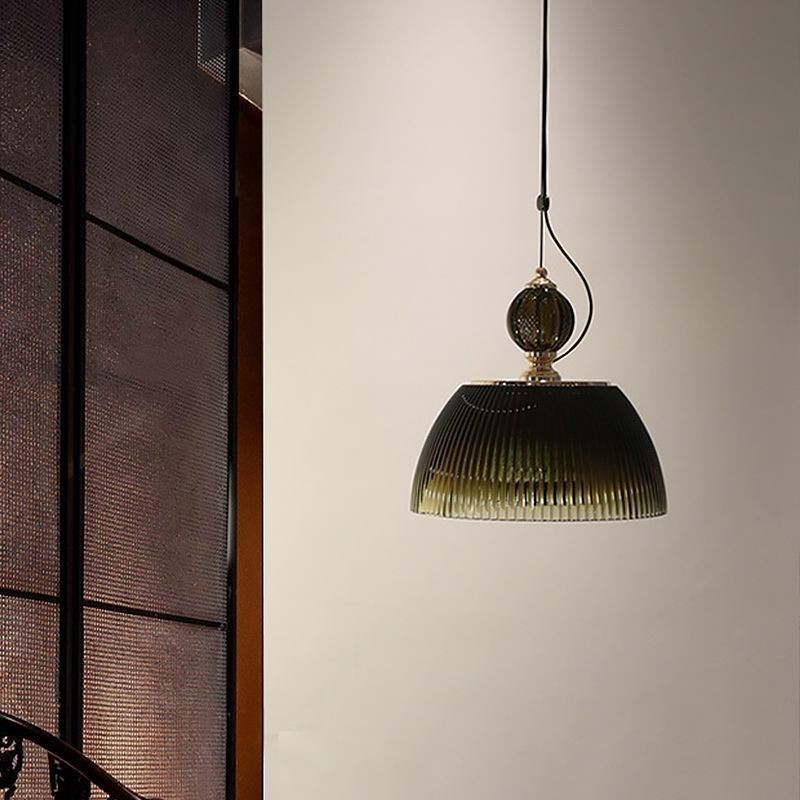 Faltenrock Glas Pendelleuchte Moderne minimalistische Schmiedeeisen kleine Deckenleuchte