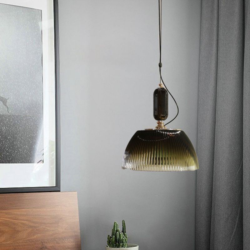 Faltenrock Glas Pendelleuchte Moderne minimalistische Schmiedeeisen kleine Deckenleuchte