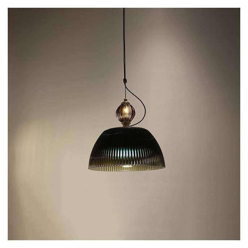 Faltenrock Glas Pendelleuchte Moderne minimalistische Schmiedeeisen kleine Deckenleuchte