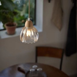 Glas Pendelleuchte Retro Pastoralen Stil Insel Deckenleuchte Gummi Holz Dekorative Lampe