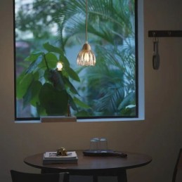 Glas Pendelleuchte Retro Pastoralen Stil Insel Deckenleuchte Gummi Holz Dekorative Lampe
