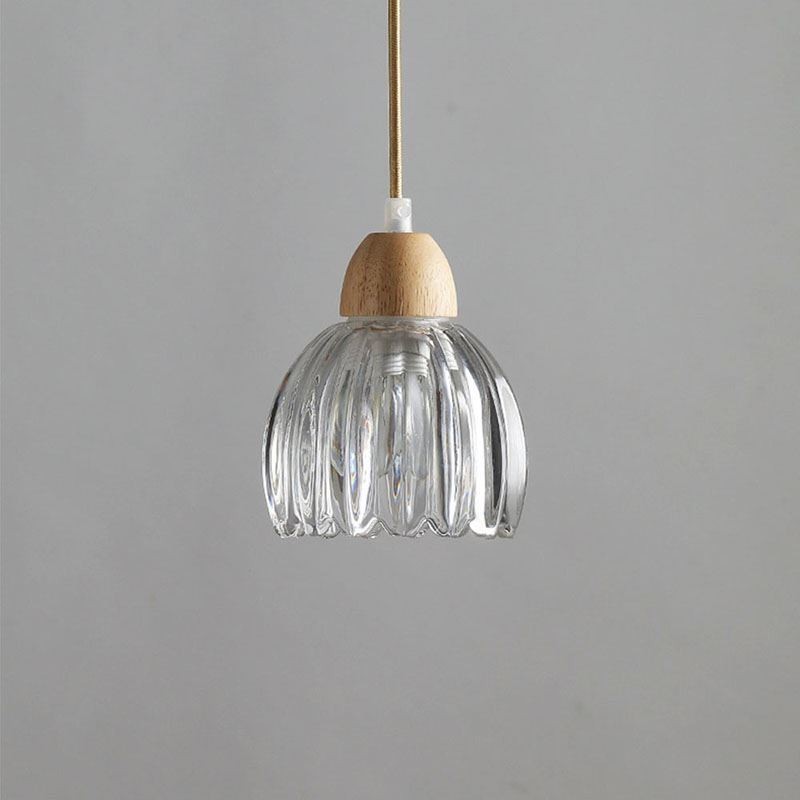 Glas Pendelleuchte Retro Pastoralen Stil Insel Deckenleuchte Gummi Holz Dekorative Lampe